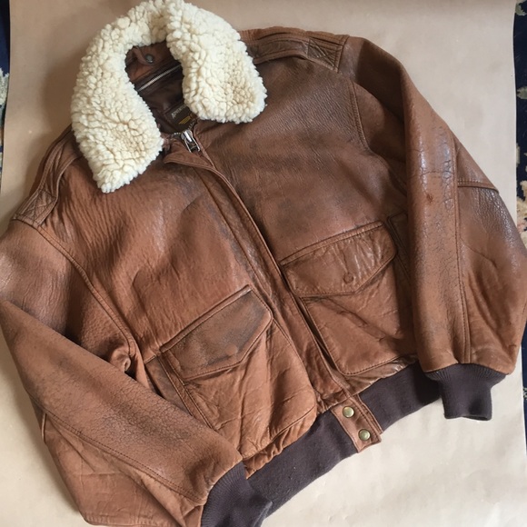bermans leather bomber jacket